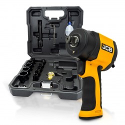 Пневматичен ударен мини  гайковерт с вложки  JCB , 1/2" 1200Nm , JCB- RP9515 KIT